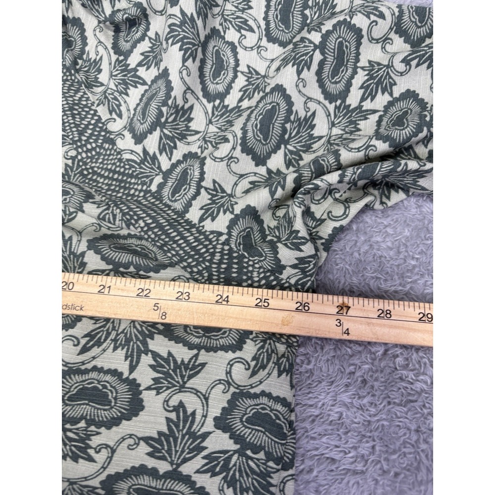 Knox Rose Women Tunic Top  XXL Green Floral Long Slv V-Neck Popover Boho Peasant - Picture 9 of 12